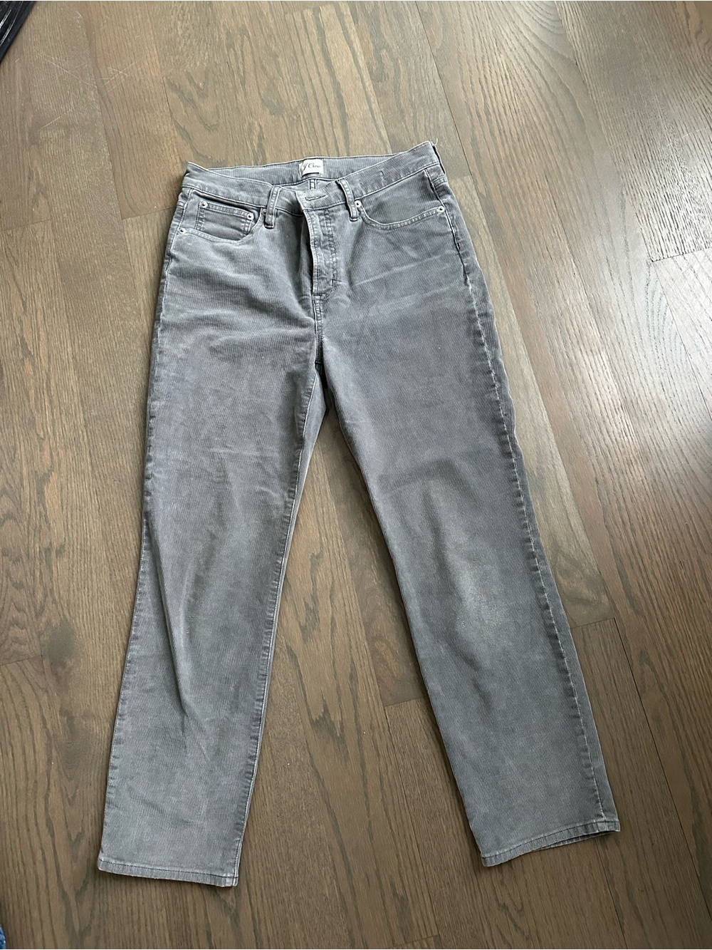 Gray Straight-Leg Corduroy Pants J.Crew Vintage Straight